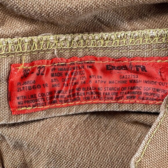 Bulwark FR Pants Mens 36x32 Tan Carpenter Pants Workwear Canvas - Picture 4 of 11